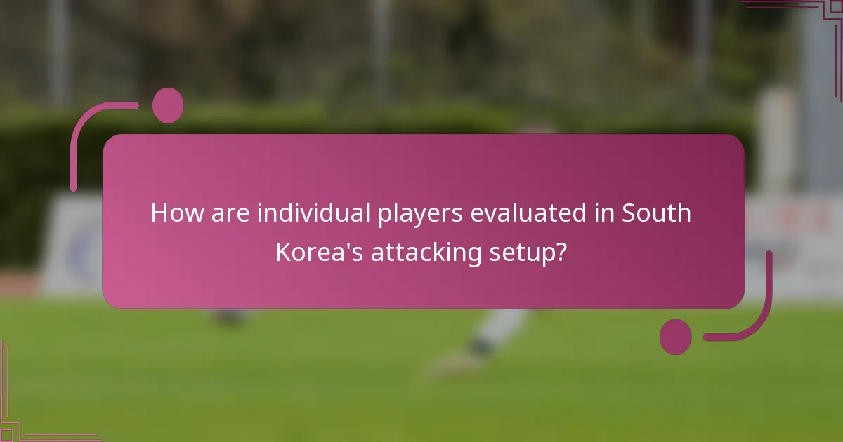 How are individual players evaluated in South Korea's attacking setup?