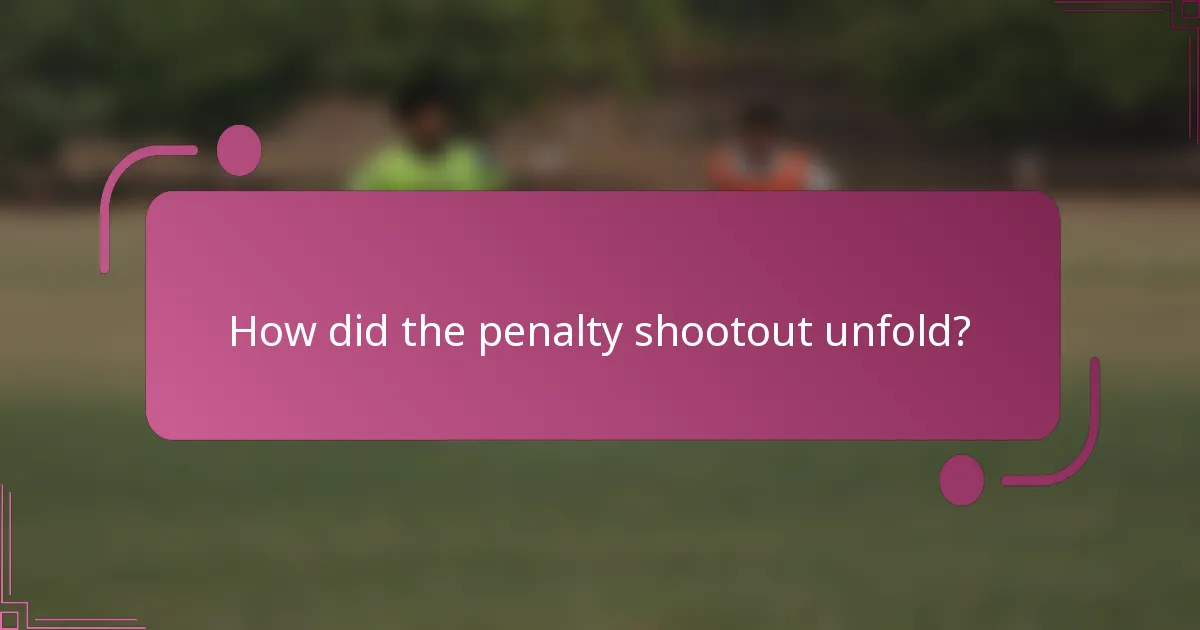 How did the penalty shootout unfold?