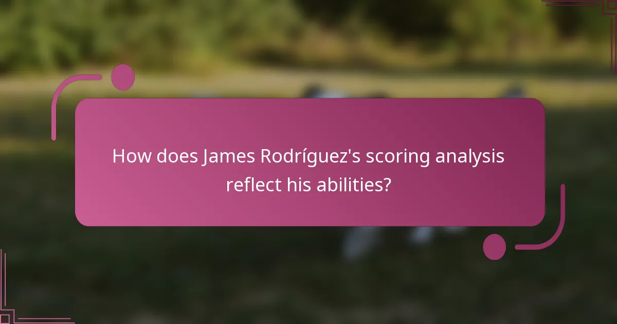How does James Rodríguez's scoring analysis reflect his abilities?