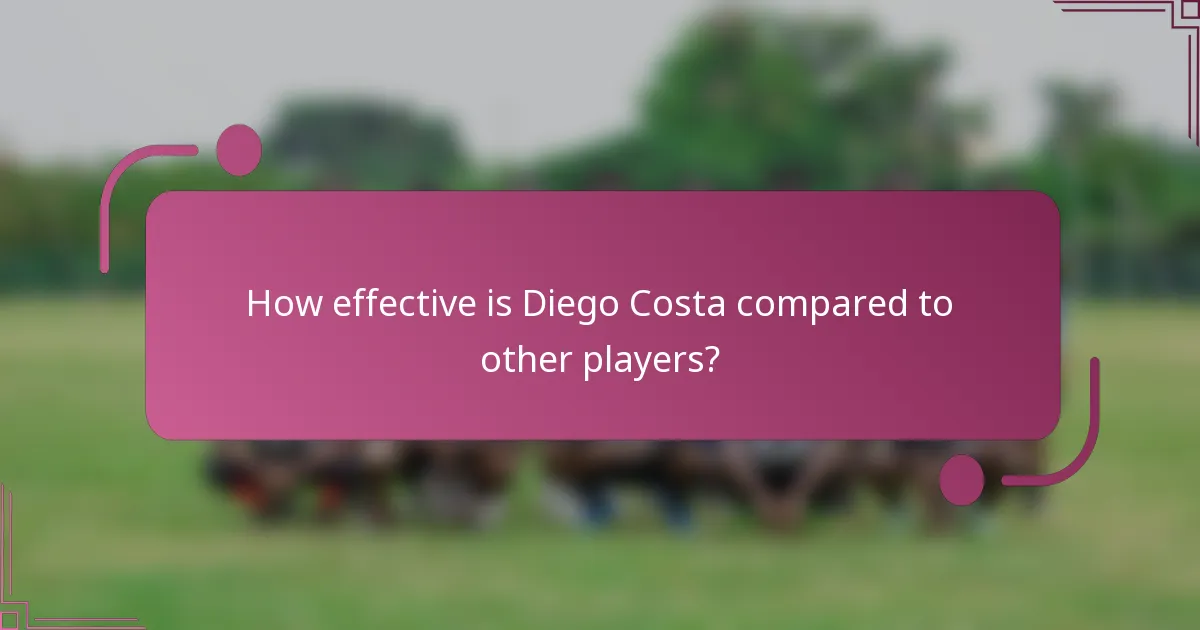 How effective is Diego Costa compared to other players?