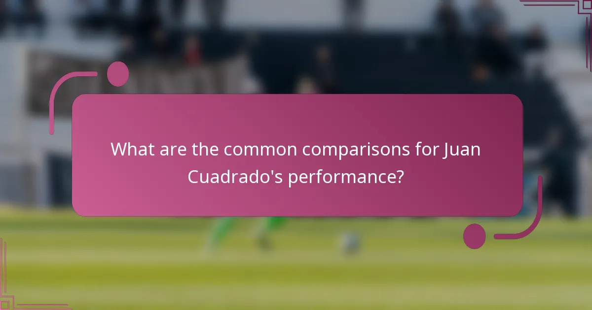 What are the common comparisons for Juan Cuadrado's performance?